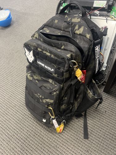 Customer photo review of Gen 3 Black Camo 45L Backpack