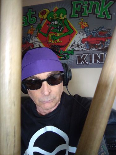 Customer photo review of PURPLE Doo-Rag Skull Cap Solid with a Sweatband Cotton Helmet Liner MADE IN THE USA