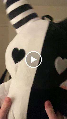 Customer video review of Plush Bunny Backpack (20" BLACK/WHITE)