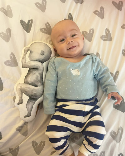 Customer photo review of Birth Pillow Watercolor One