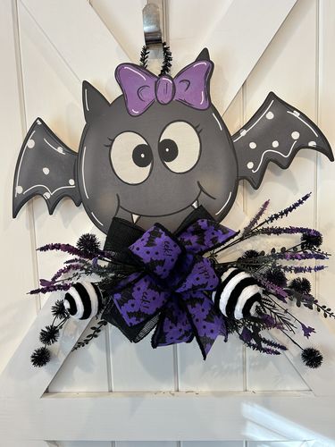 Customer photo review of Halloween Bat, wood sign, DECOE-W-003