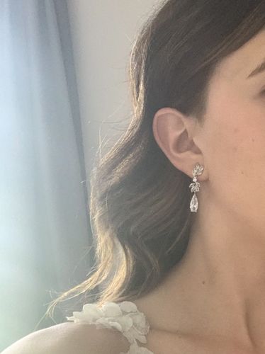 Customer photo review of Lobelia Clip On Earrings in Silver