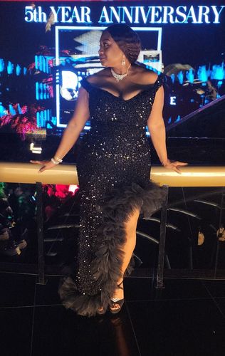 Customer photo review of Lia Ruffle Gown