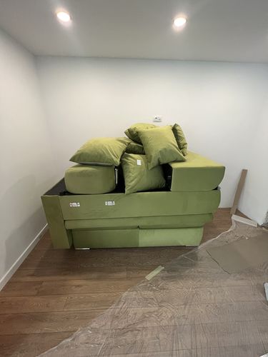 Customer photo review of Colțar extensibil cu ladă de depozitare Maxine Lime 325x190 cm