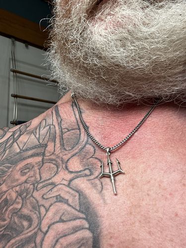 Customer photo review of Trident Pendant Sterling Silver