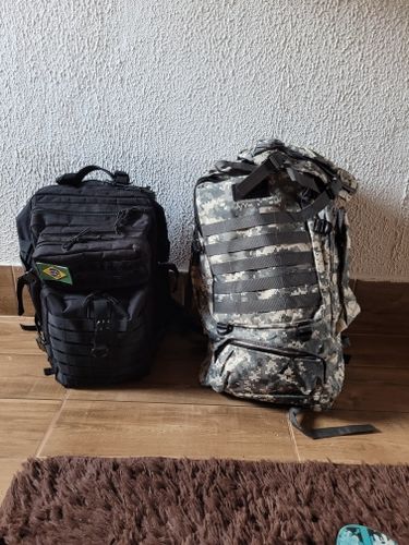 Customer photo review of Super Mochila Militar Cargueiro Impermeável 80 Litros - Frete Grátis
