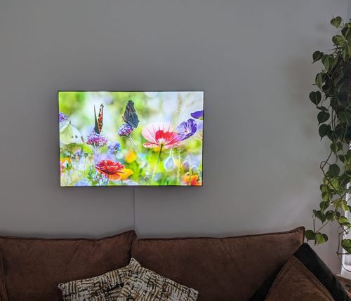 Customer photo review of Canvalight® Leuchtbild | Blumenwiese mit Schmetterlingen | Querformat