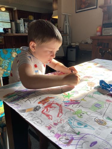 Customer photo review of Adventure In Space Coloring Banner