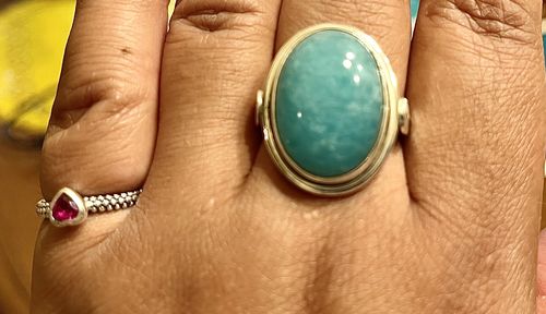 Customer photo review of Amazonite Ring Sterling Silver