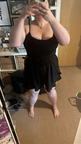 Customer photo review of Flattering Floaty 'Lucy' Shorts - Black