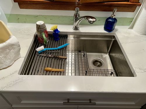 Customer photo review of 28" Workstation Sink - 8" Depth - Single Bowl - Offset Drain Right (5LS28R-8)