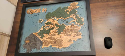 Customer photo review of CUSTOM FANTASY 3D WORLD MAP
