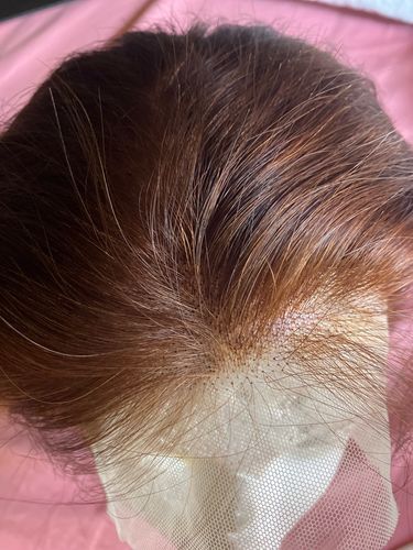 Customer photo review of 200% Density Dark Brown Straight Bob Lace Frontal Wig