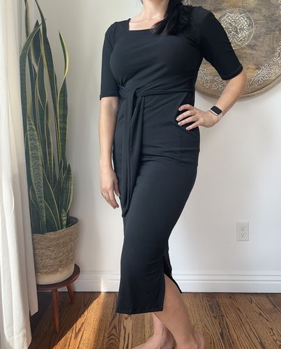 Customer photo review of Brigitte Brianna Square Neck Dress