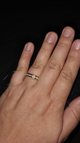 Customer photo review of Monaco CZ Iced Ring - Gold