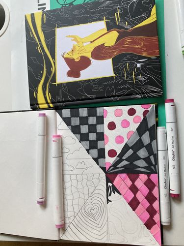 Customer photo review of Bundle Golden Hour • Sketchbook + Stampa Autografata