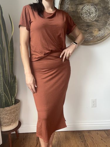 Customer photo review of Brigitte Brianna Motion Tee & Runaround Skirt Set