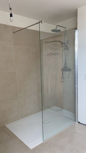 Customer photo review of SONNI Walk In Duschabtrennung Duschwand Nano Klarglas Glasstärke 8mm Breite 70-120cm