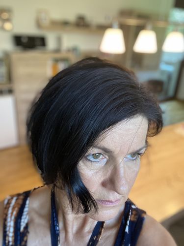 Customer photo review of Profi-Pflanzenhaarfarbe SET kühles dunkles Braun "cool deep brown"