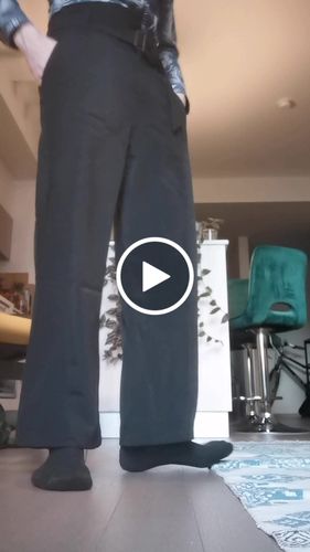 Customer video review of Irregular High Waist Slacks