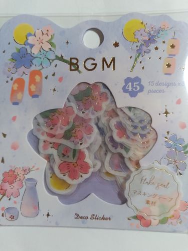 Customer photo review of BGM Flake Stickers - Moonlit Night - Limited Spring Edition