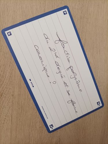 Avis photo d'un client sur Flashcards FLASH 2.0 OXFORD # 80 cartes 7,5 x 12,5 cm - ligné