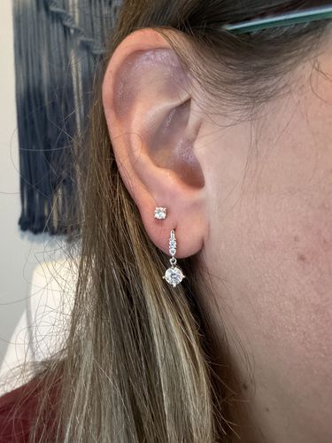Customer photo review of Gloria Earrings | Sterling Silver