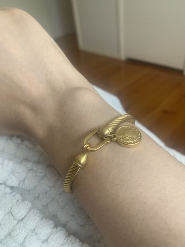Customer photo review of Coin Pendant Bracelet - Gold