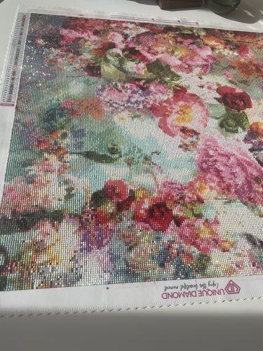 Customer photo review of 5D Diamond Painting AB Steine Blumenbad
