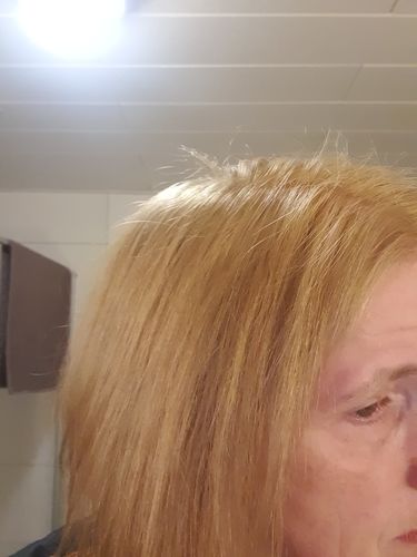 Customer photo review of Profi-Pflanzenhaarfarbe SET warmes Honig-Blond "warm honey blond"