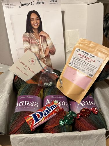 Customer photo review of Ladies Mystery Knitting Box