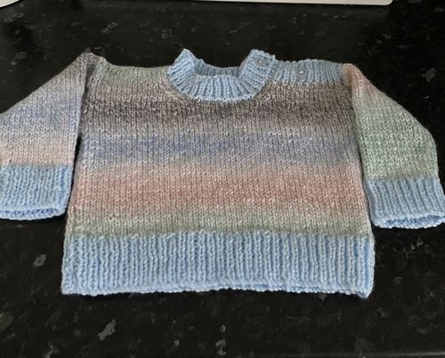 Customer photo review of Baby Mystery Knitting Box