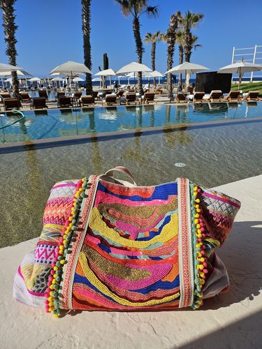 Customer photo review of Isabella Embellished Hand Beaded Tote