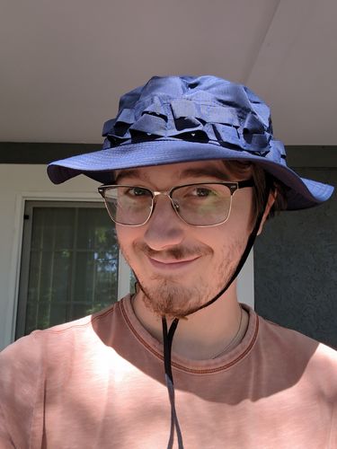 Customer photo review of Big Fisherman's Hat, Navy Blue