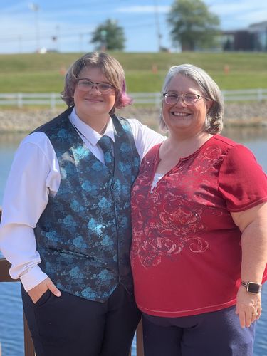 Customer photo review of Black Blue Floral Silk Vest Necktie Pocket Square Cufflinks Set