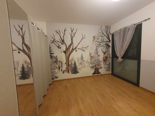 Customer photo review of Papier Peint Animaux Forêt en Hiver