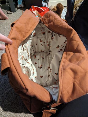 Customer photo review of Baby Changing Bag - Cinnamon