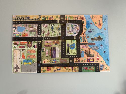 Customer photo review of Around The Town Coloring Sheet