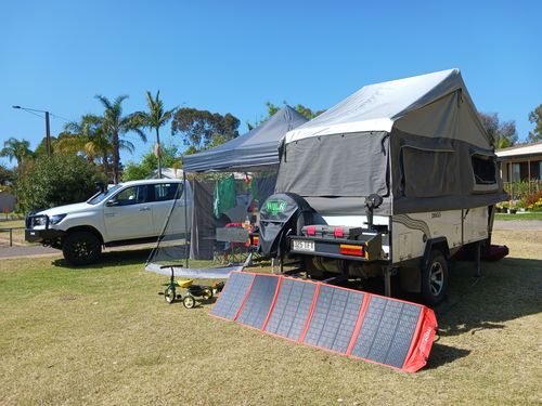 Customer photo review of 300W Solar Blanket Kit with Raptor Skin