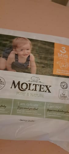 Customer photo review of Moltex Eco Friendly Midi Nappies (4-9kg) 4 Packs 5.00% Off Auto renew