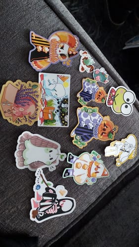 Customer photo review of Halloween Clown Stickers