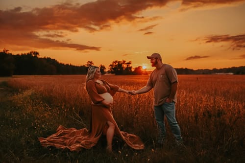 Customer photo review of 2 Pieces Set Evening Dresses Stretchy Waist Maternity Gown Photography Dress YEWEN YD211229