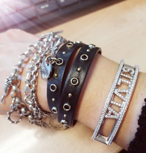 Customer photo review of Bracciale Nome Manetta Base Zirconata
