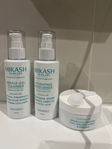 Customer photo review of Mikash Daily Skincare Bundle