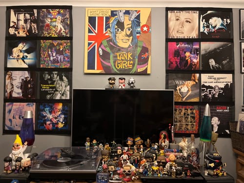 Customer photo review of 12" Vinyl Record Display Frame - LP Wall Storage