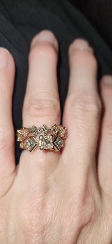 Customer photo review of 2.00-4.00 CT Princess Cut Natural Diamonds - Eternity Rings