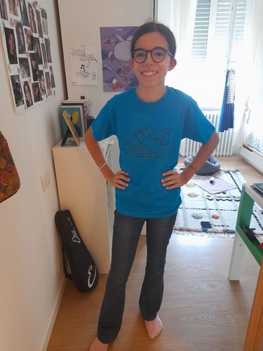 Customer photo review of T-shirt Cat Animation • Edizione Limitata