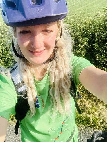 Customer photo review of Invisible Wire Human Hair Extension - Platinum Blonde Balayage