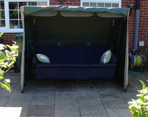 Customer photo review of 3 Seat Swing Cushion Replacement "168cm x 56cm"
