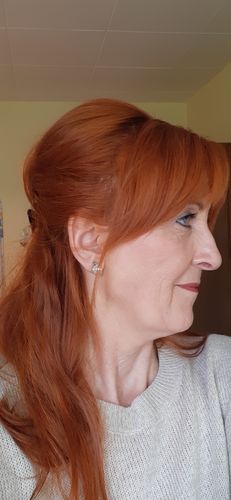 Customer photo review of Extra große Profi-Haube für Pflanzenhaarfarbe & Plopping bei der Curly-Girl Methode | Modell "Glücks-Marie"